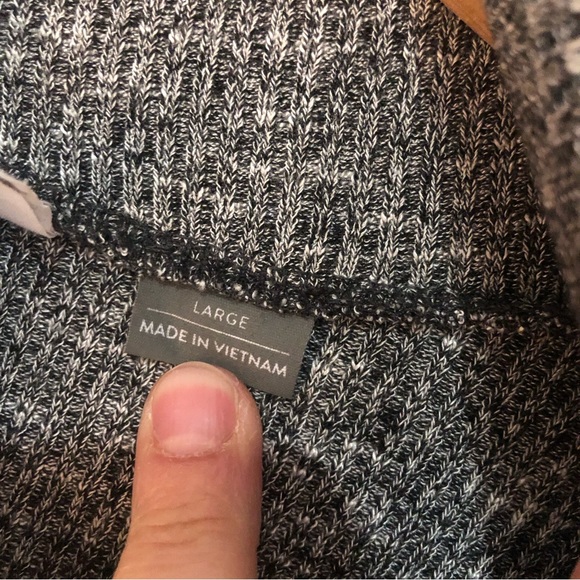 NWT Anthropologie grey knit sweater dress large - Picture 7 of 8